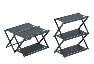 【アイアンカスタムラックテーブル（ロゴス）】キャンプサイトが劇的進化！実用性満点のテーブルラック